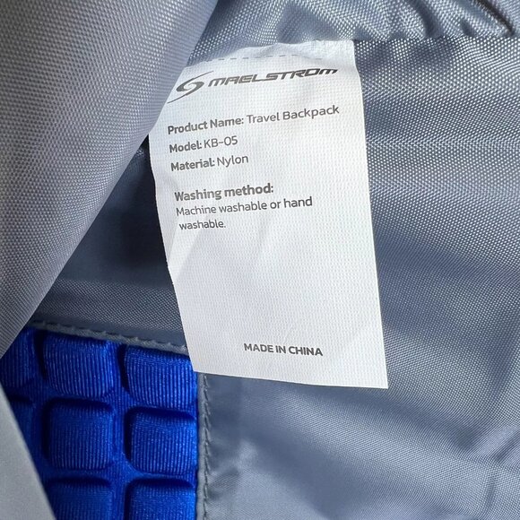 Maelstrom KB-05 Unisex Black Nylon Adjustable Strap Travel Backpack - Picture 13 of 13